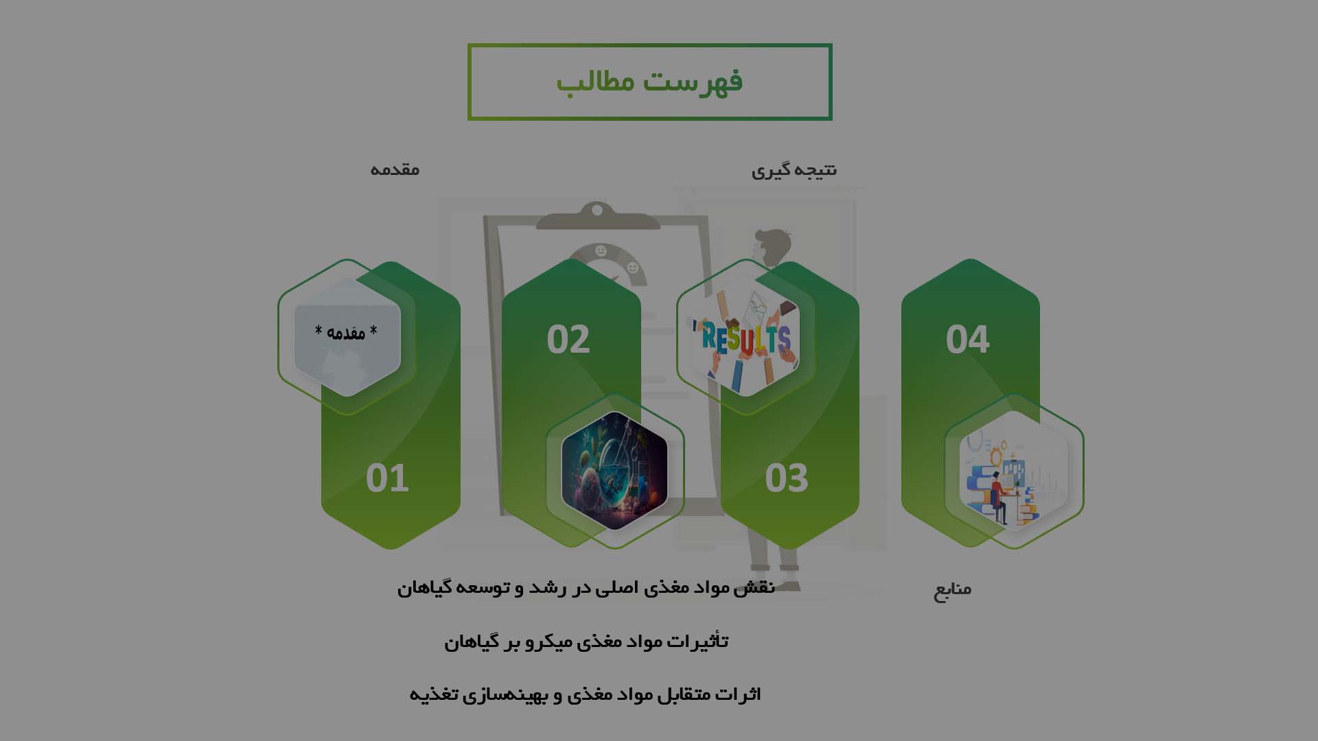 پاورپوینت در مورد تاثیرات تغذیه‌ای بر رشد و توسعه گیاهان